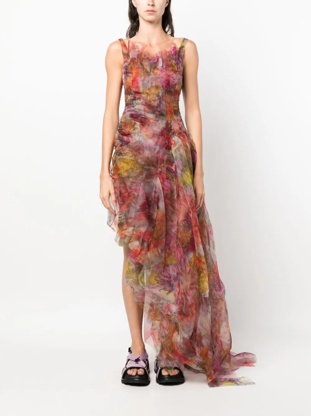 Collina Strada Jurk met abstracte print - Roze