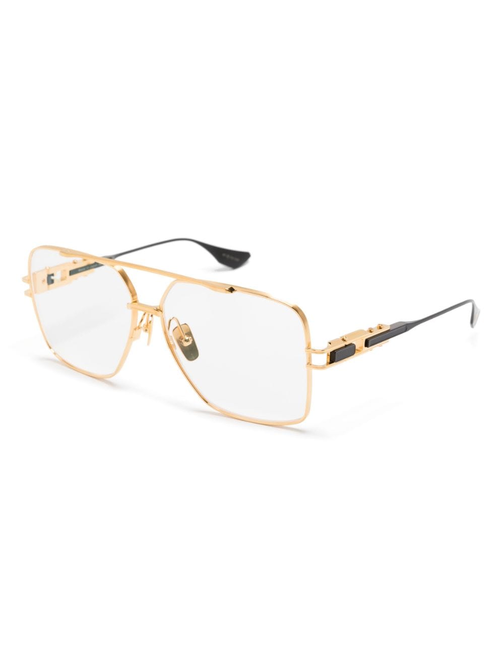 Shop Dita Eyewear Grand-emperik Square-frame Glasses In Gold