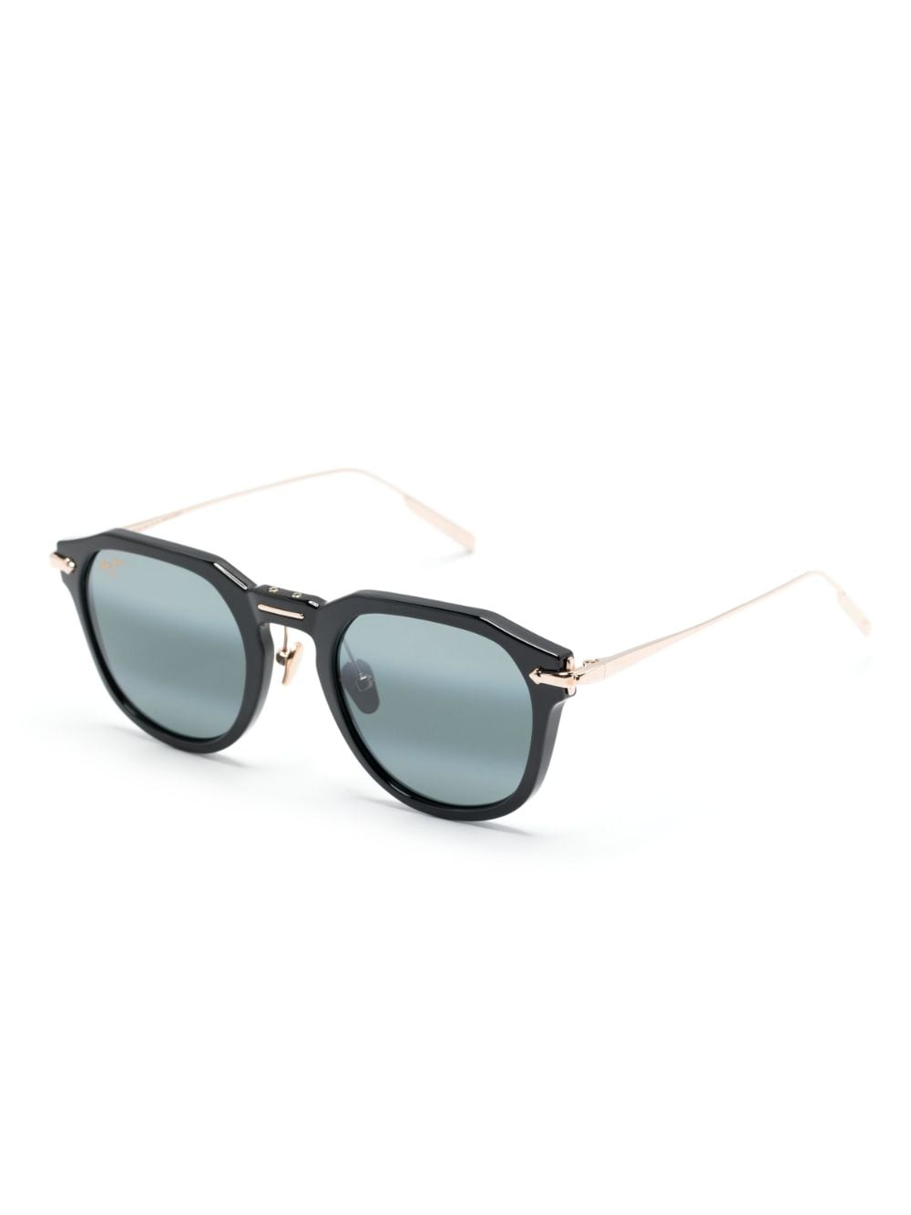 Maui Jim Alika gradient geometric sunglasses - Zwart