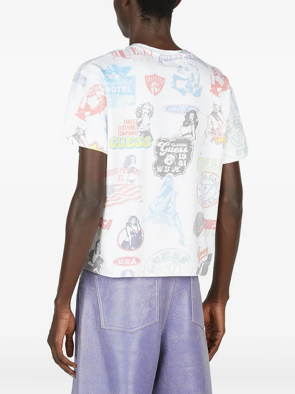 GUESS USA T-shirt met print Wit