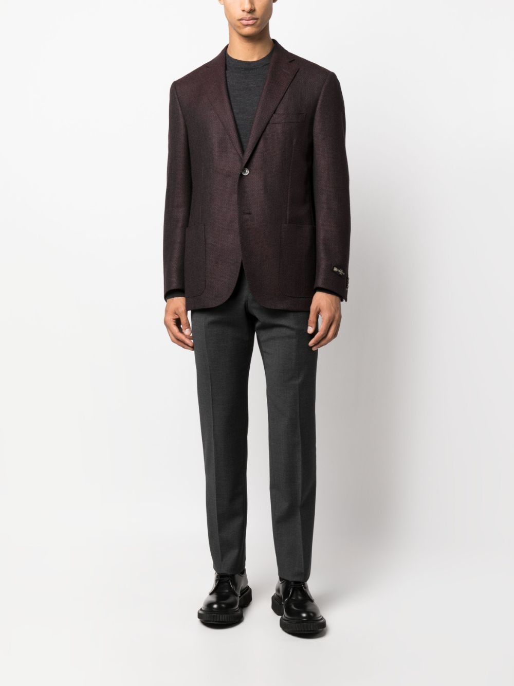 Corneliani slim-cut tailored trousers - Grijs