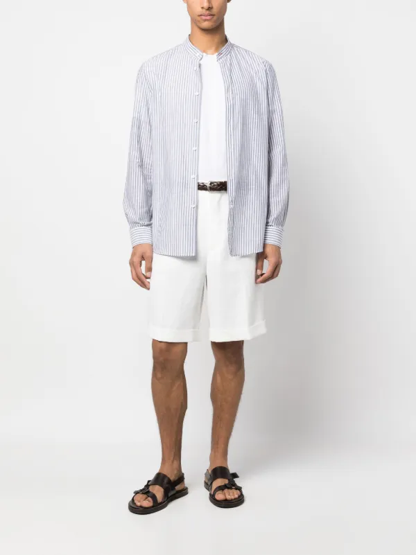 Brunello Cucinelli pressed-crease Bermuda Shorts | White Brunello Cucinelli pressed-crease Bermuda Shorts | White