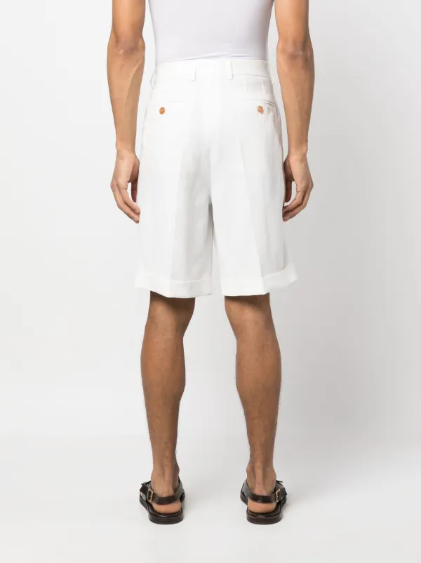 Brunello Cucinelli pressed-crease Bermuda Shorts | White Brunello Cucinelli pressed-crease Bermuda Shorts | White