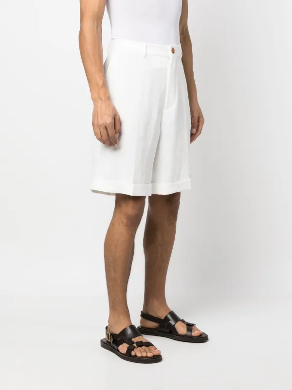 Brunello Cucinelli pressed-crease Bermuda Shorts | White Brunello Cucinelli pressed-crease Bermuda Shorts | White