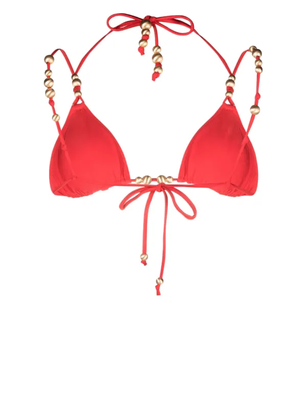 Cult Gaia Anoki Triangle Bikini Top | Red | FARFETCH