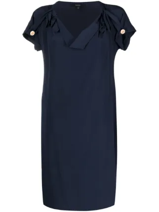 navy blue gucci dress Gucci Navy Blue Crepe Twist Detail Sleeveless Mini Dress S