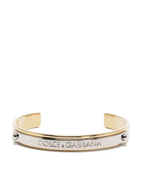 Dolce & Gabbana engraved logo cuff bracelet