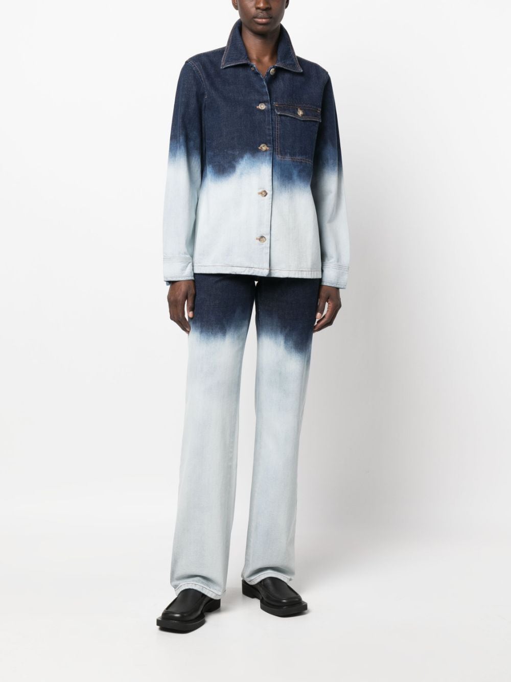 A.P.C. Pierre tie-dye Denim Overshirt - Farfetch