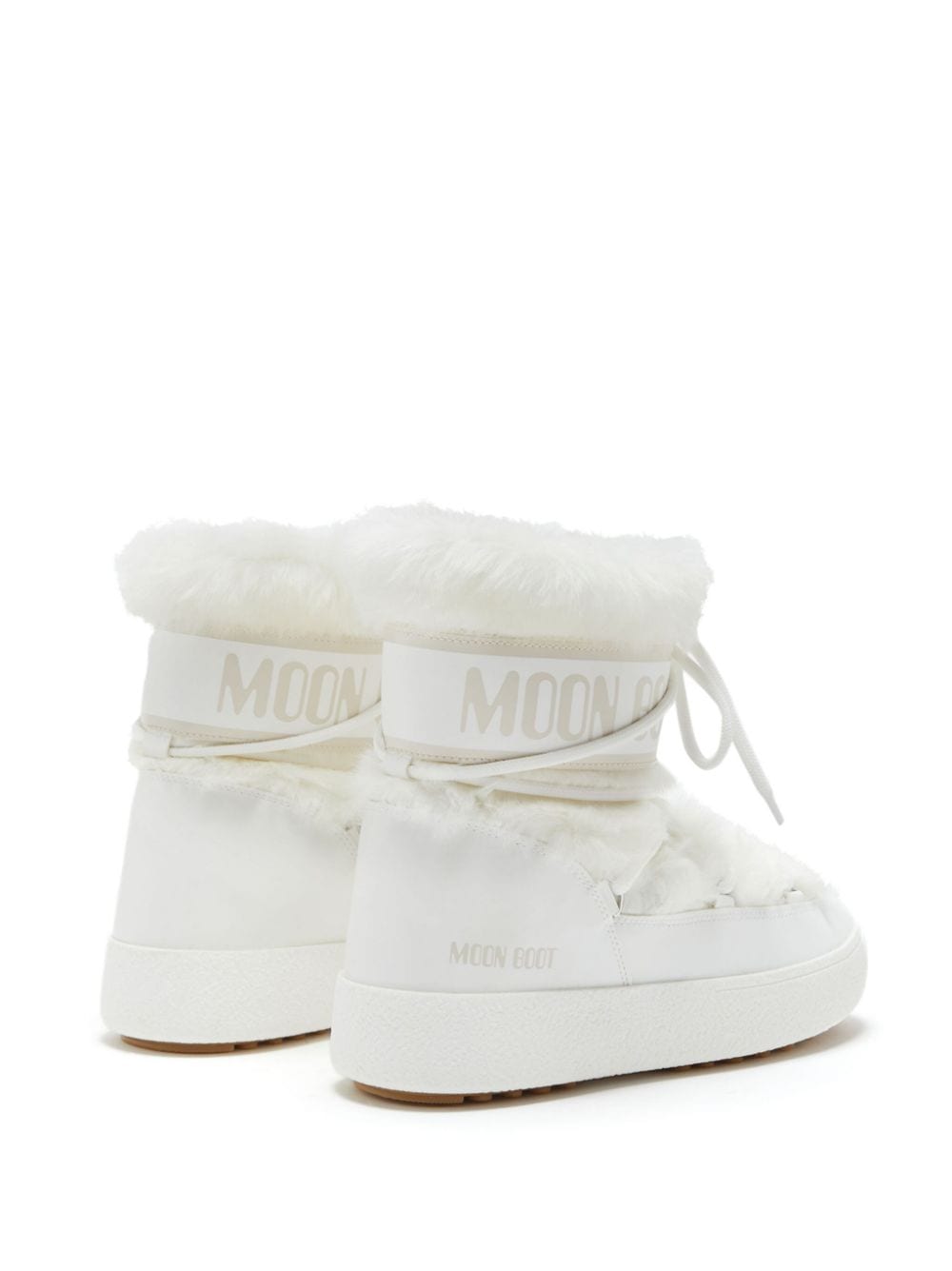 Shop Moon Boot Ltrack Faux-fur Padded Boots In White