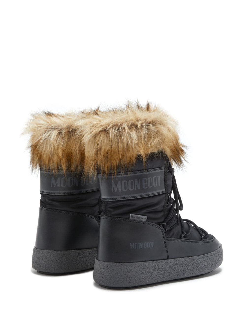 Shop Moon Boot Ltrack Monaco Faux-fur Padded Boots In Black