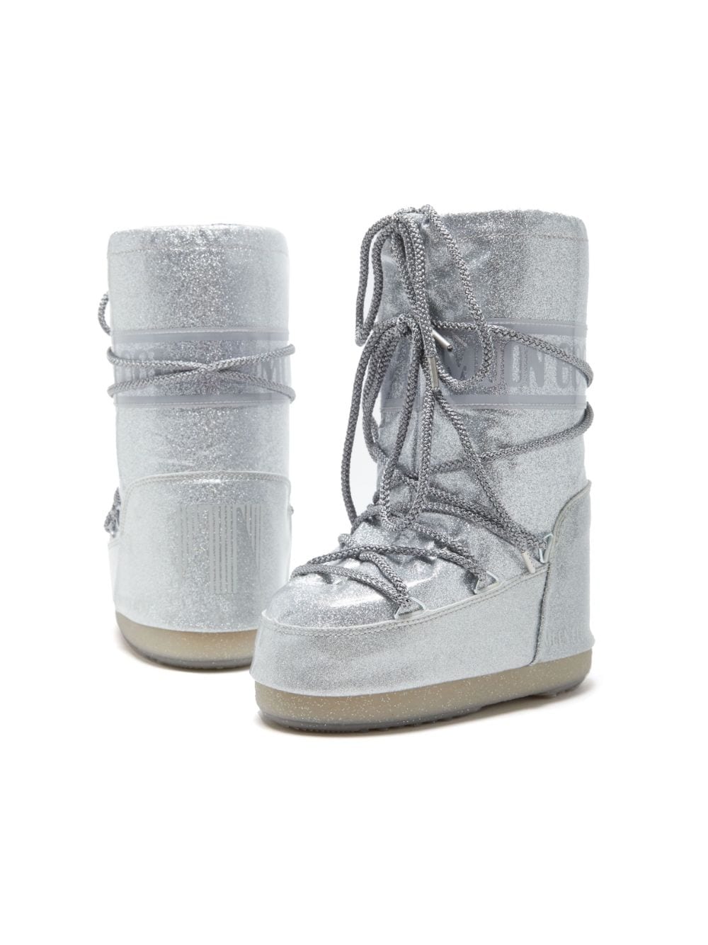 Moon Boot Kids Icon snowboots met glitter Zilver