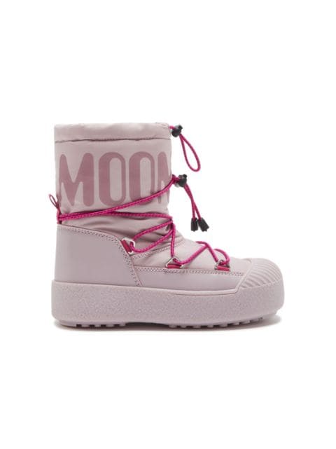 Moon Boot Kids logo-print lace-up snow boots