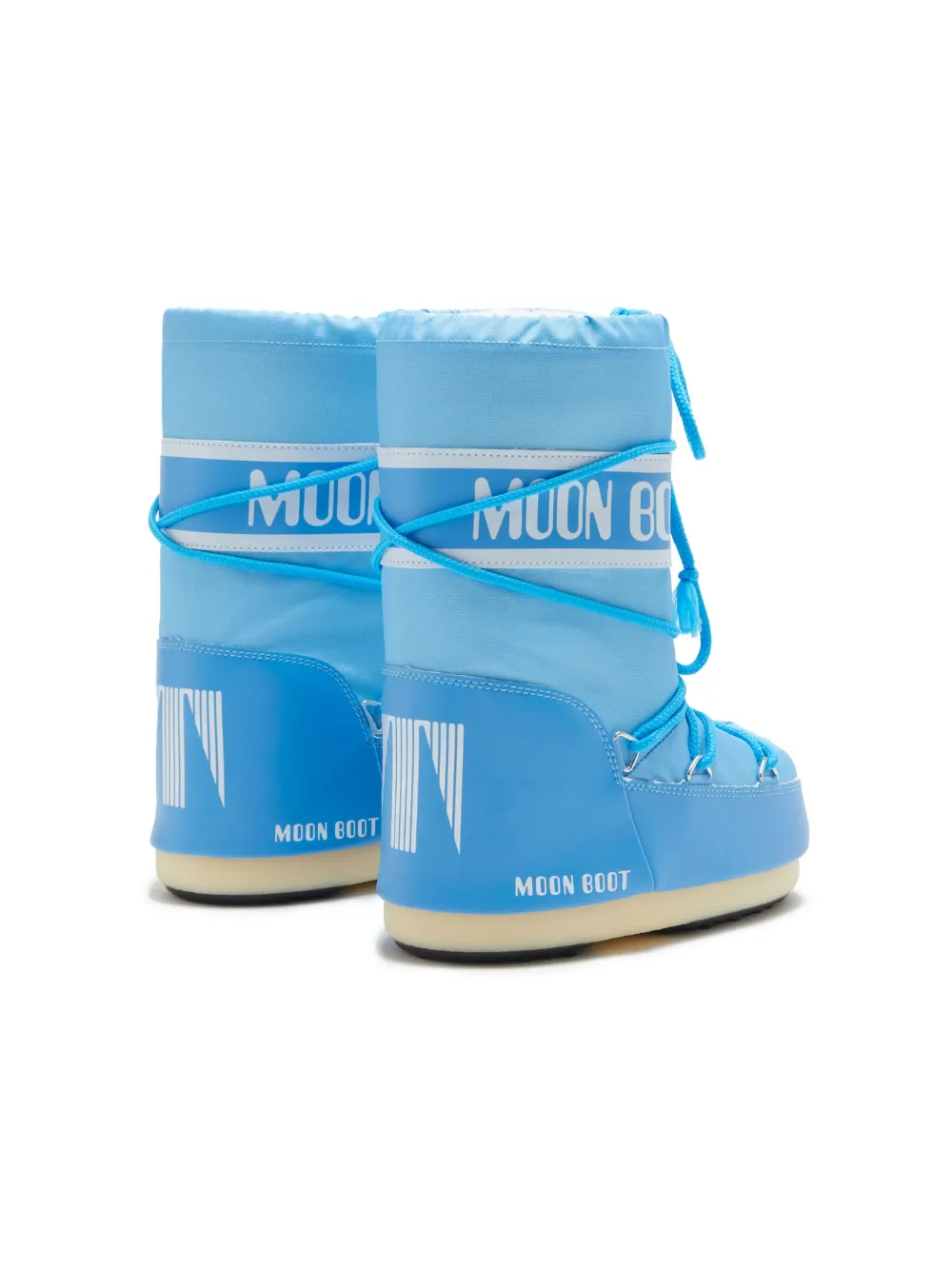  Moon Boot Kids Botas De Nieve Icon Con Franja Del Logo - Azul 