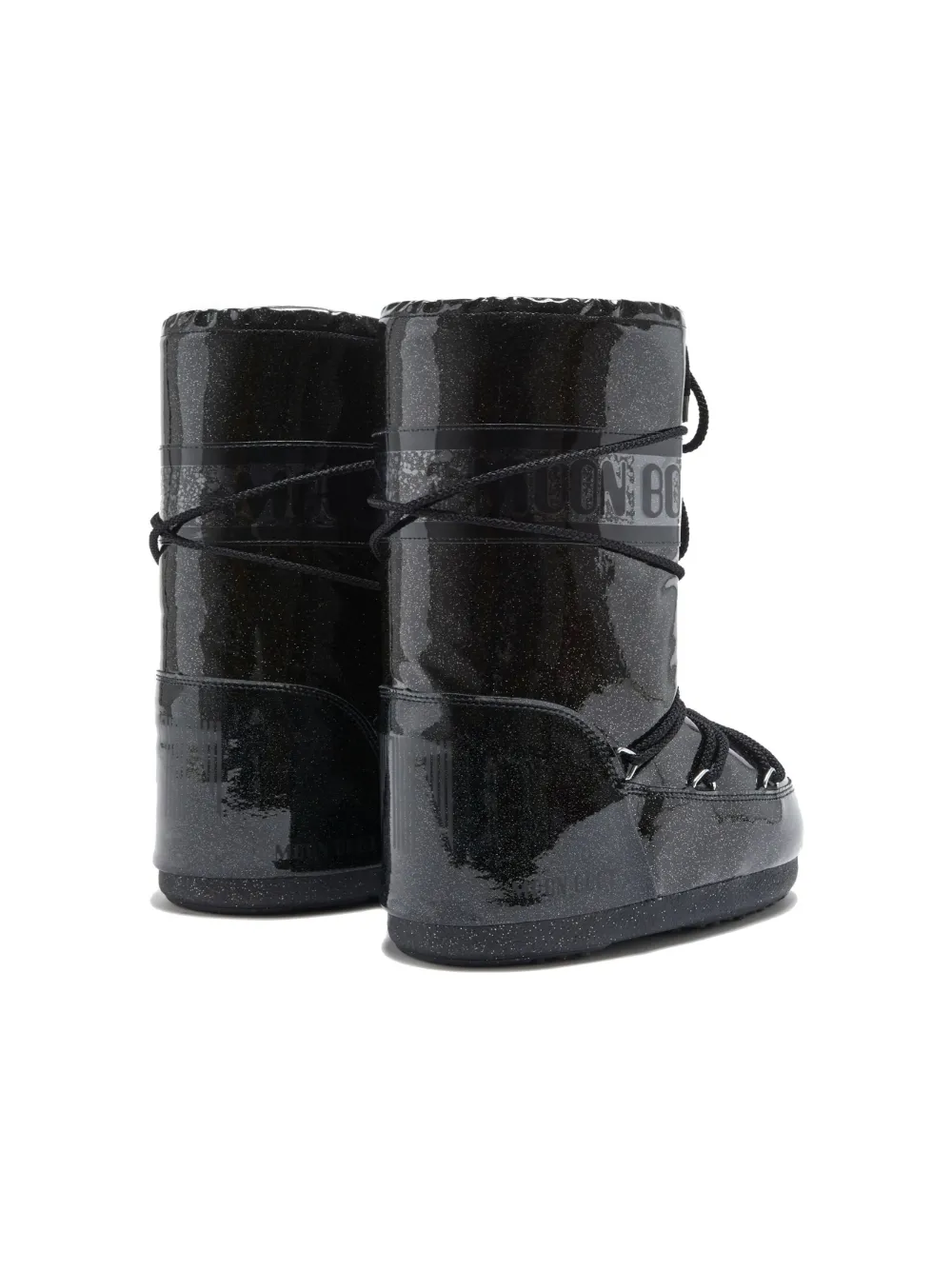  Moon Boot Kids Logo-print Glitter-detailing Boots - Black 