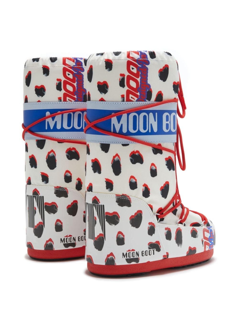 Shop Moon Boot Icon Retrobiker Dalmatian Boots In Black