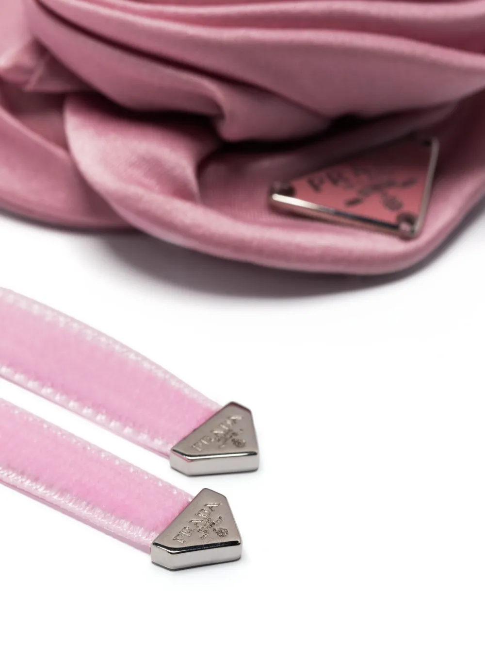 Prada Choker With Logo In Rosa