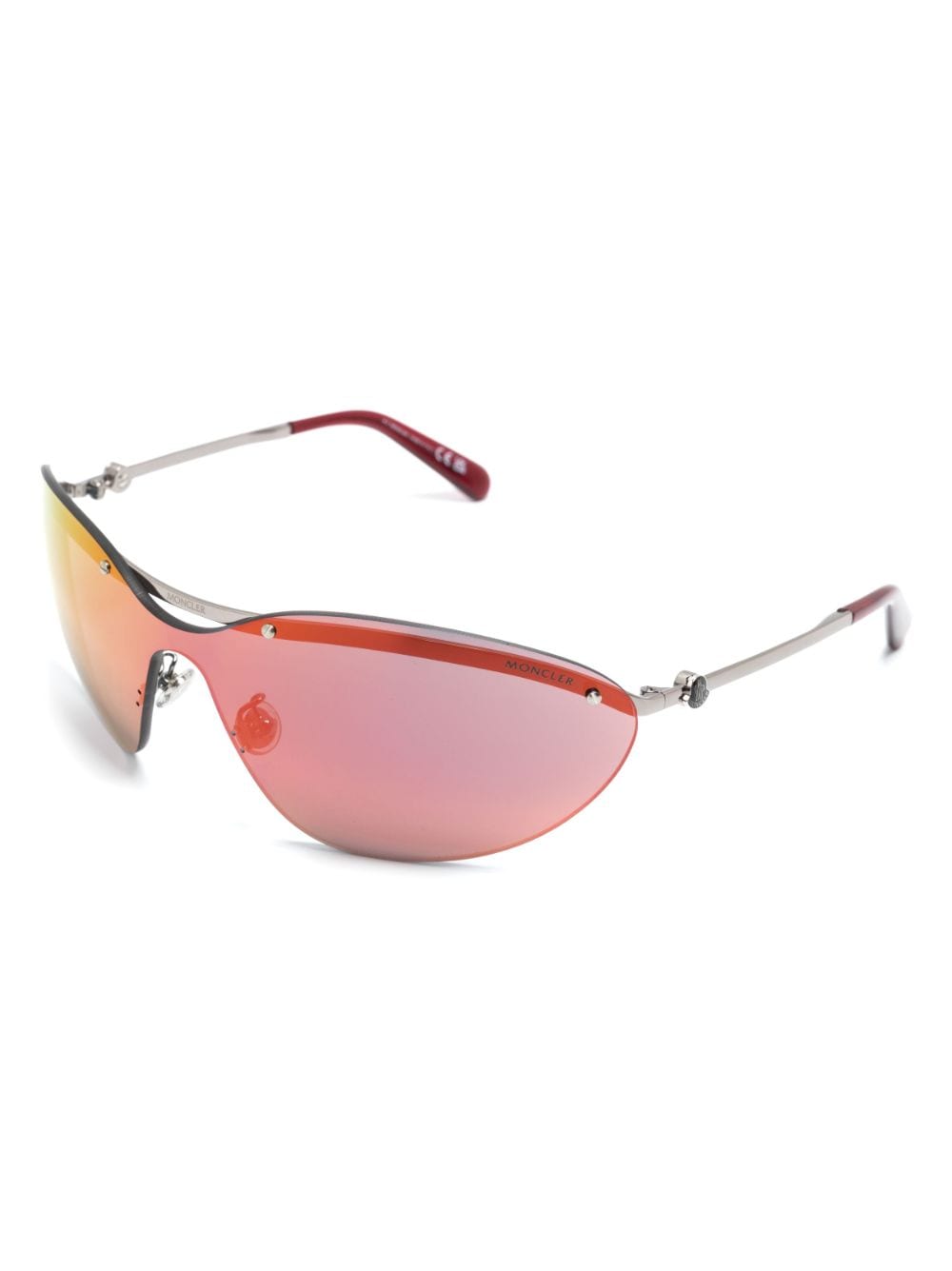 Moncler Carmel zonnebril met schild montuur - Rood