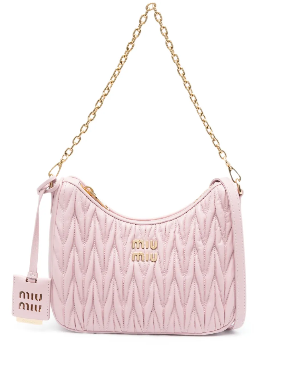 logo-plaque matelassé shoulder bag