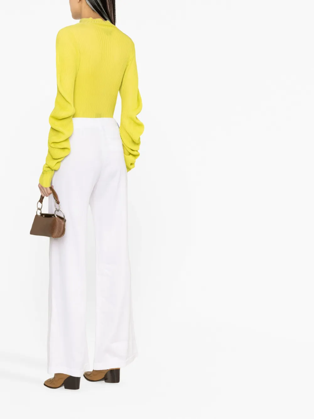 Jacob Cohen Straight-leg Linen-blend Trousers In White