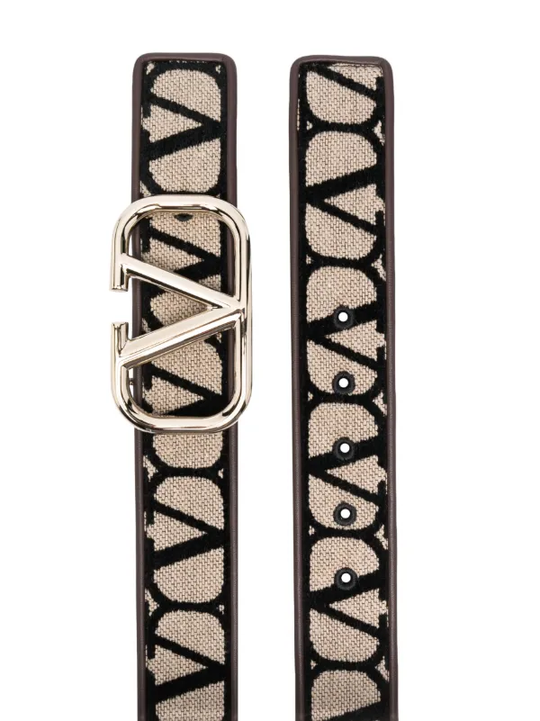 Valentino Garavani Monogram-Jacquard Buckle Belt