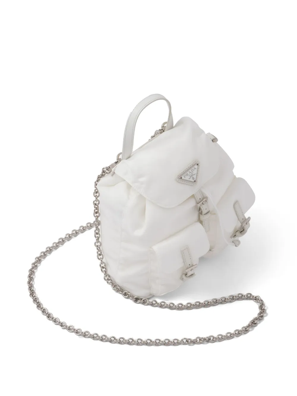 Prada vela mini 2024 backpack with chain