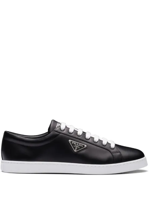 Prada Brushed leather low-top sneakers