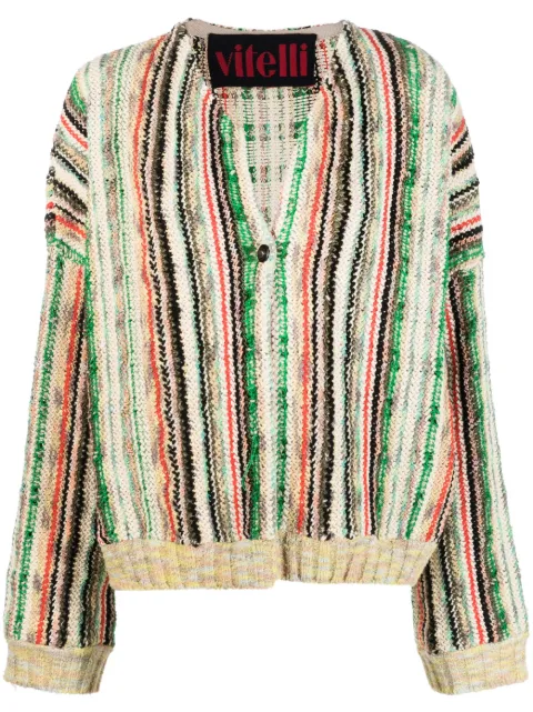 VITELLI striped knit cardigan