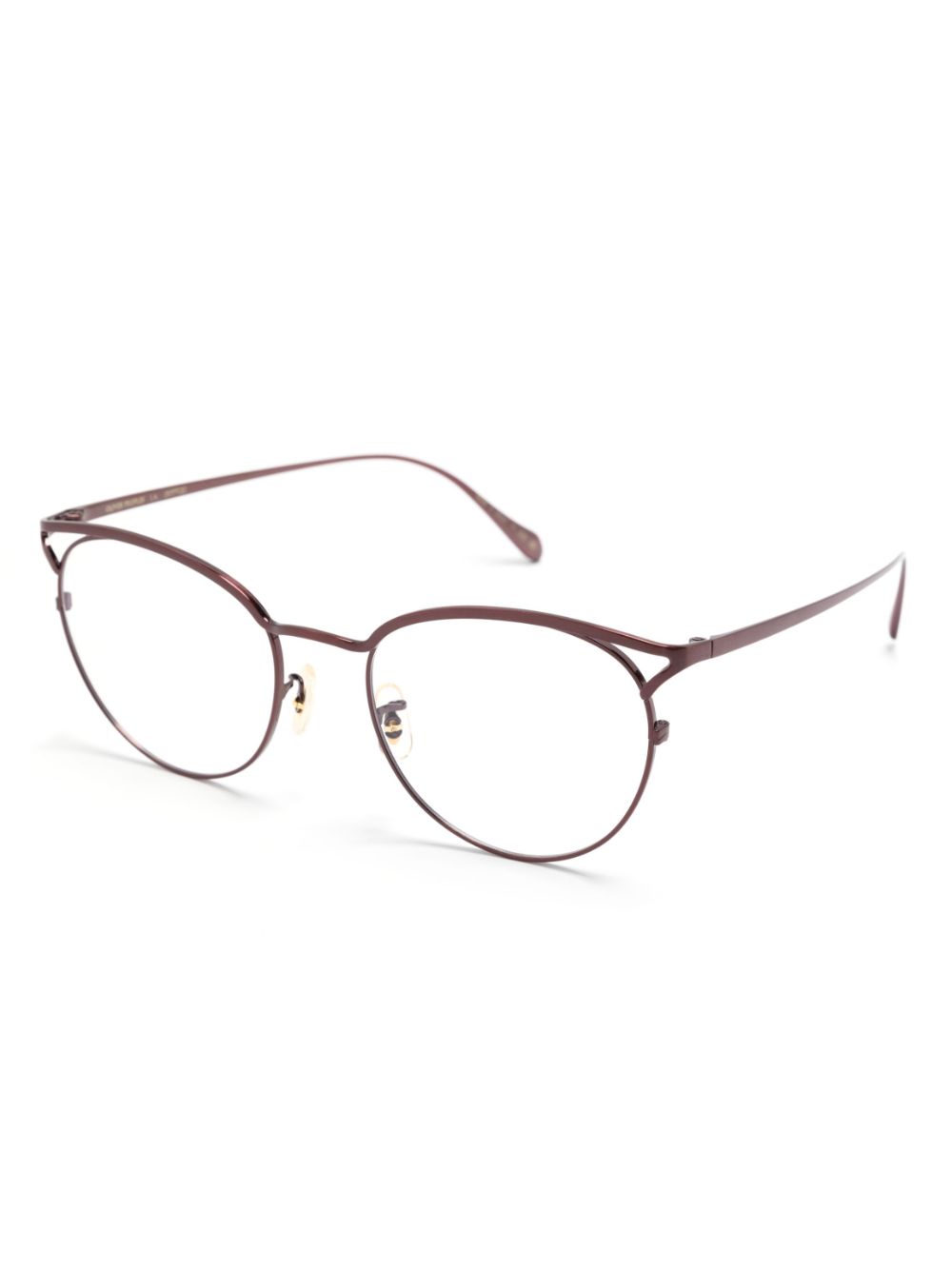 Oliver Peoples Aviara bril met rond montuur - Rood