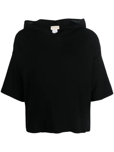 Ma'ry'ya short-sleeve cropped hoodie