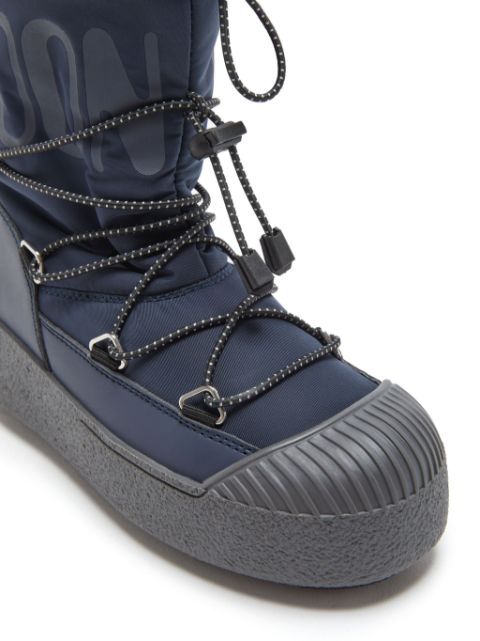 logo-print lace-up snow boots