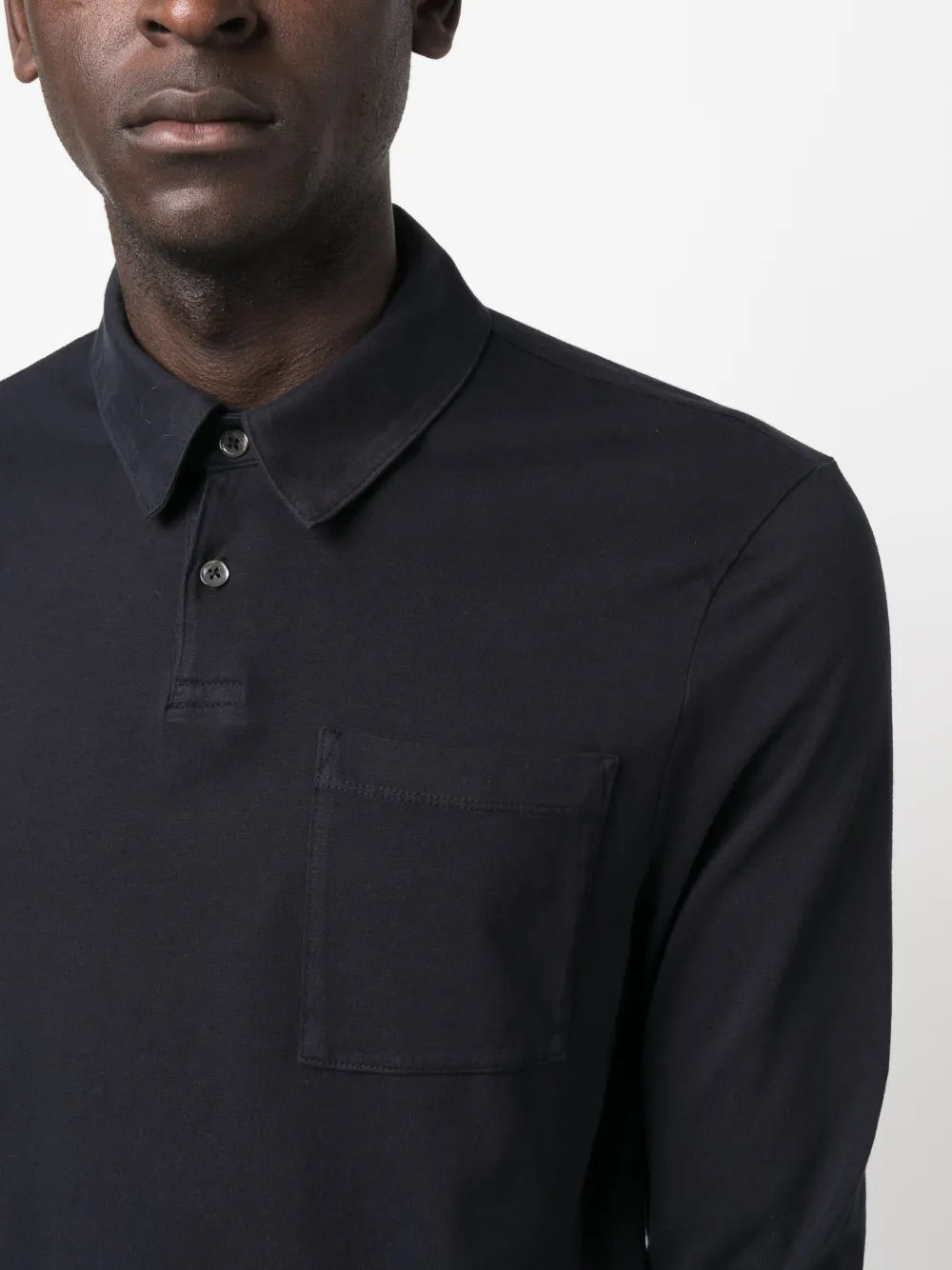 James Perse Poloshirt met lange mouwen Blauw