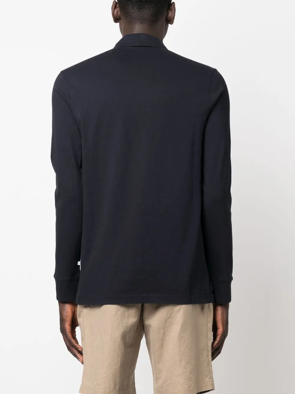 James Perse Poloshirt met lange mouwen Blauw