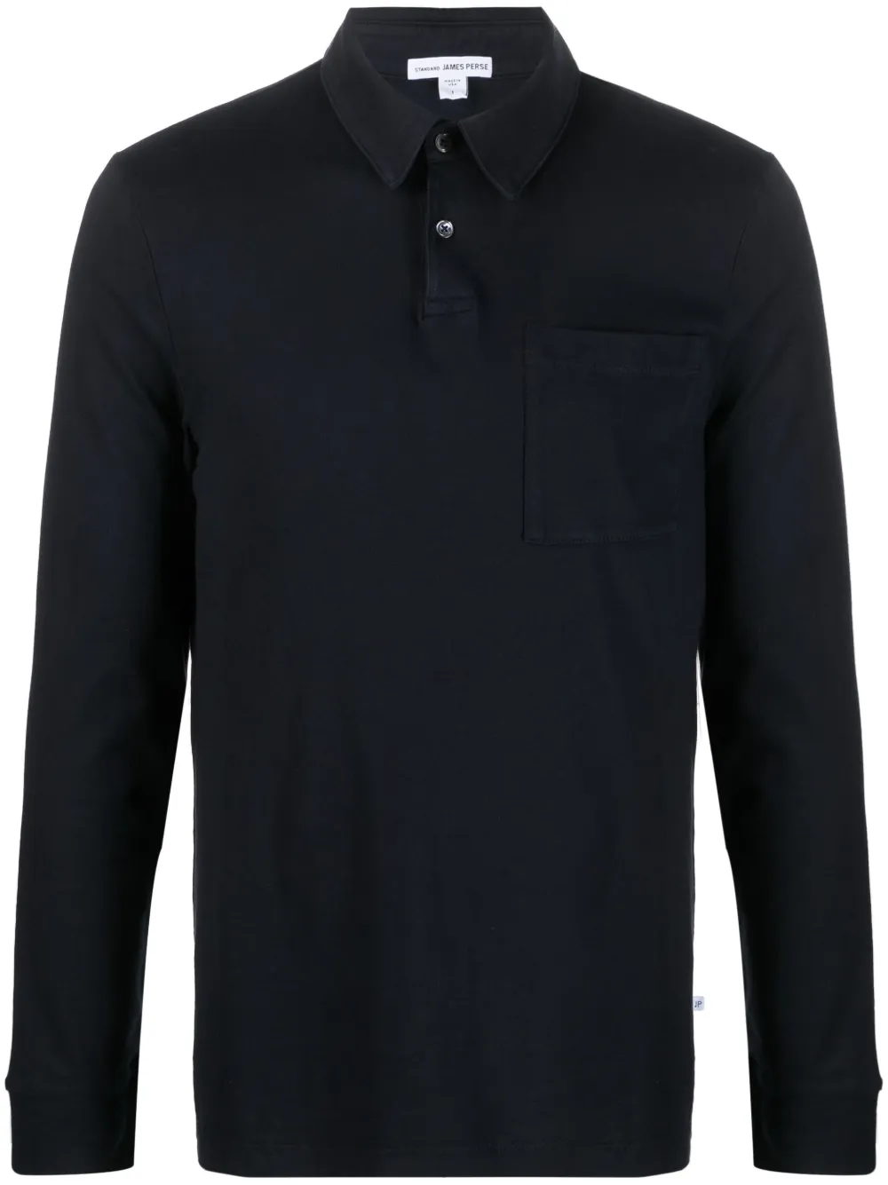 James Perse Poloshirt met lange mouwen Blauw