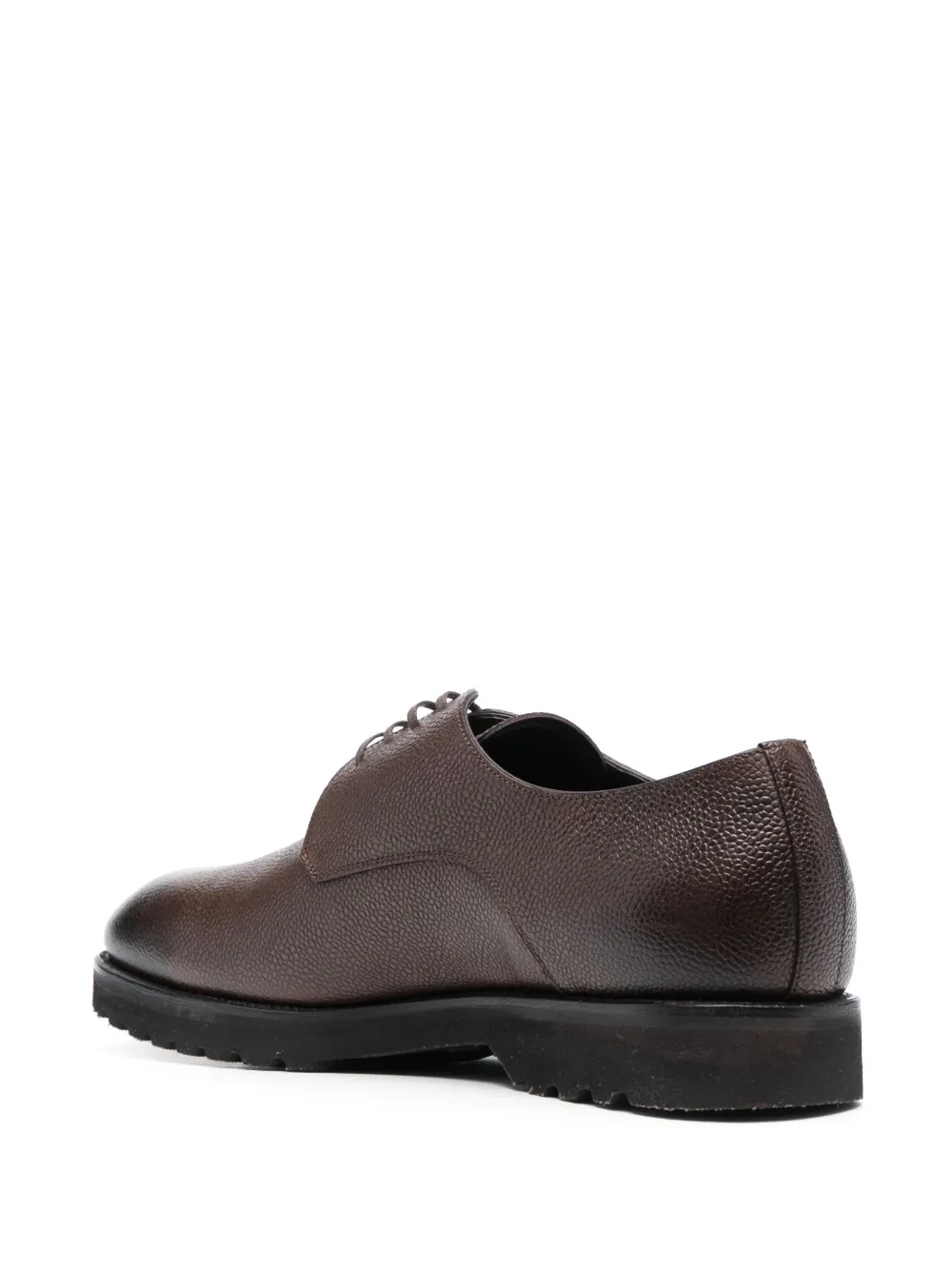  Tom Ford Grained Leather Derby Shoes - Brown 