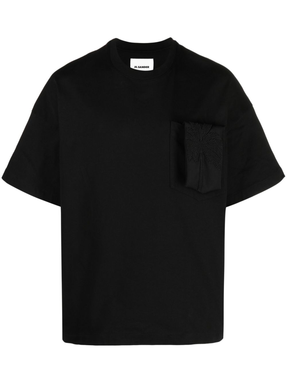 Shop Jil Sander Patch-pocket Cotton T-shirt In Schwarz