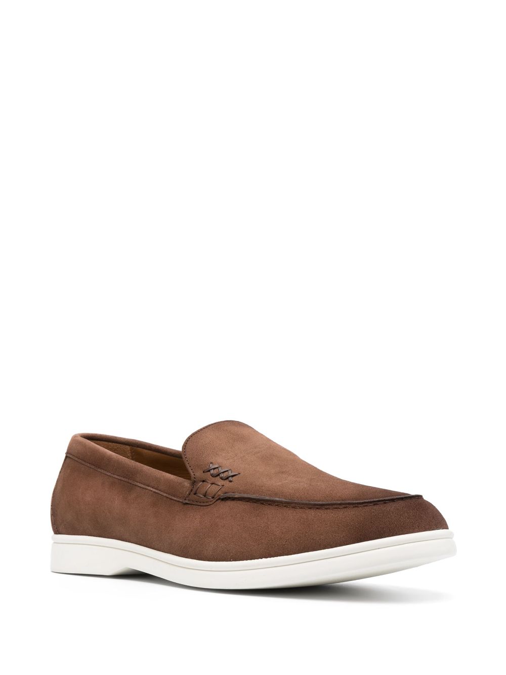 Paul Warmer decorative-stitching suede loafers - Bruin