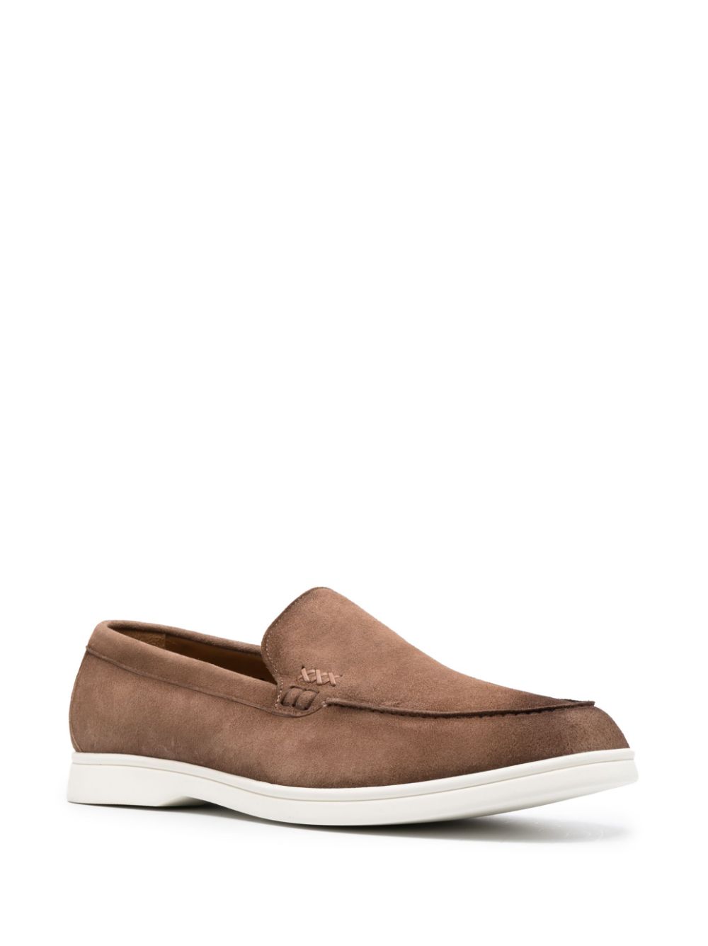 Paul Warmer decorative-stitching suede loafers - Bruin