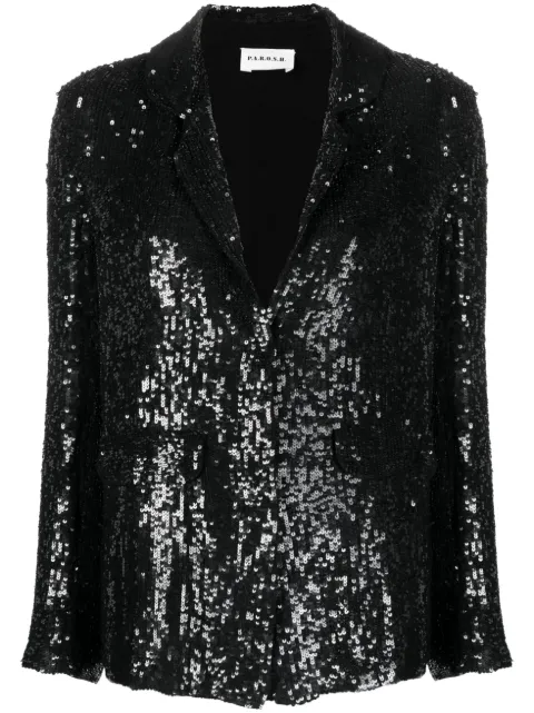 P.A.R.O.S.H. sequined single-breasted blazer