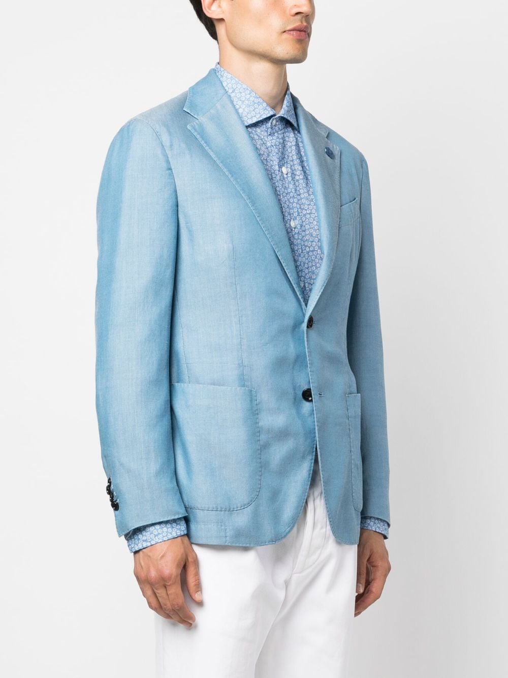 Shop Lardini Single-breasted Blazer In Blue