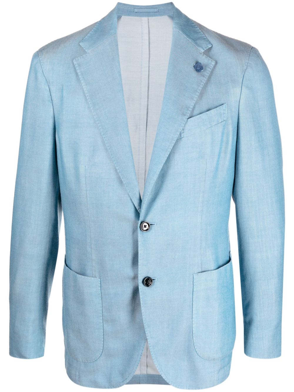 Shop Lardini Single-breasted Blazer In Blue