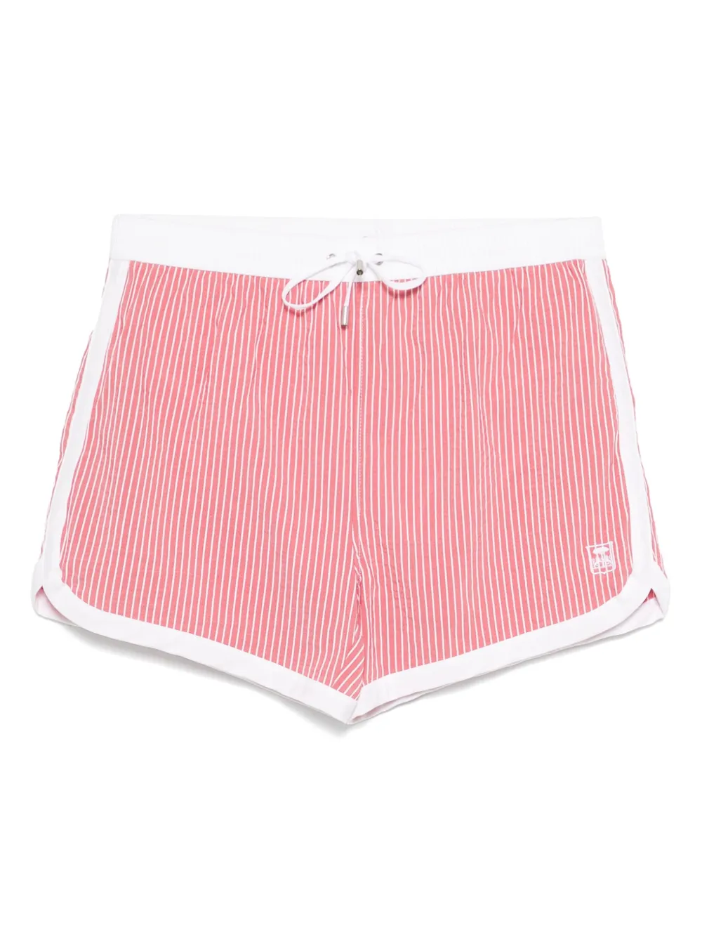 striped swim shorts