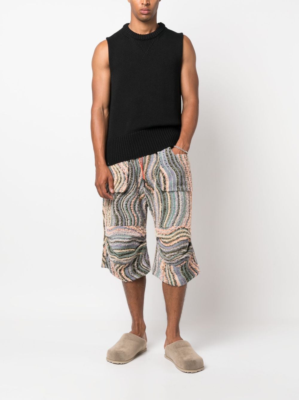 VITELLI swirl-print knit shorts - Paars