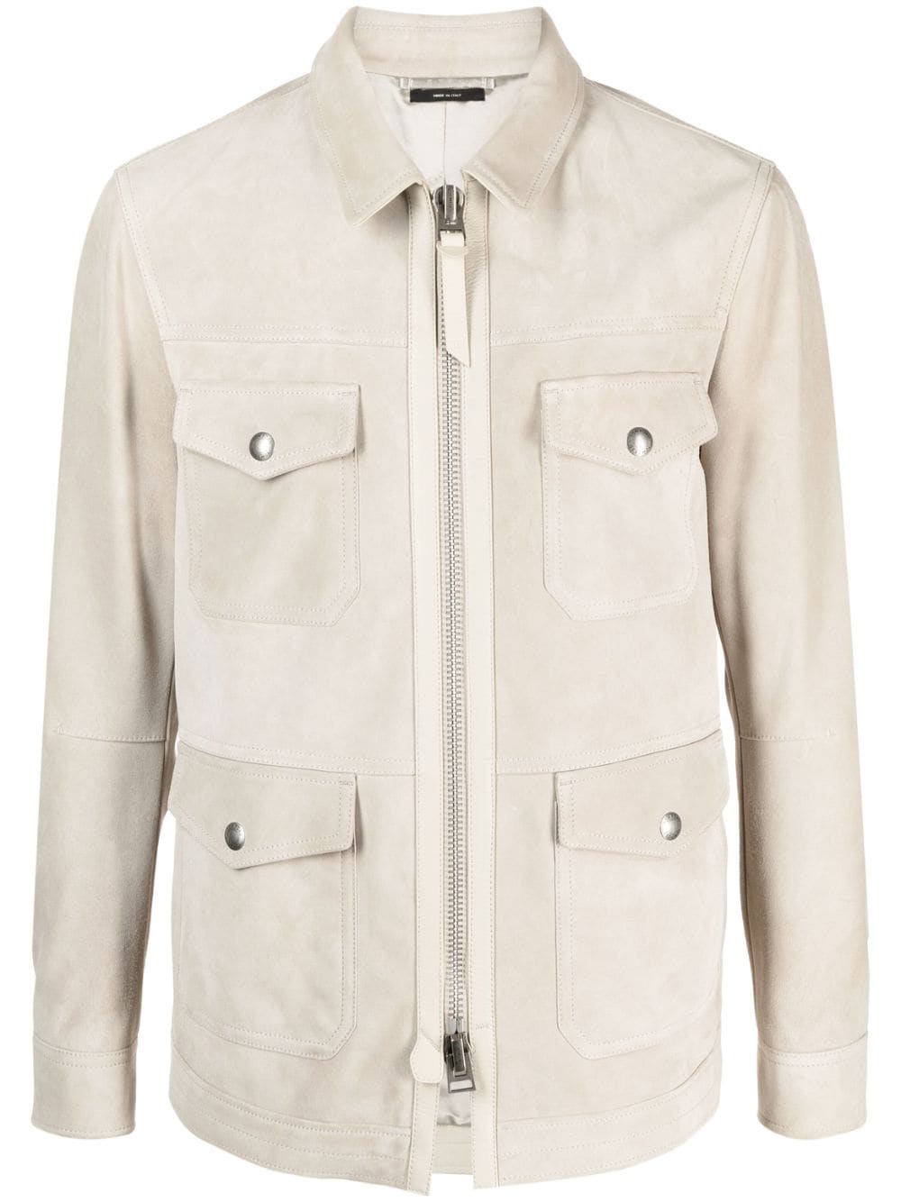 TOM FORD zip-up Suede Shirt Jacket - Farfetch