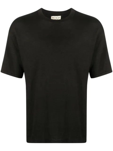 Ma'ry'ya Camiseta de linho mangas curtas