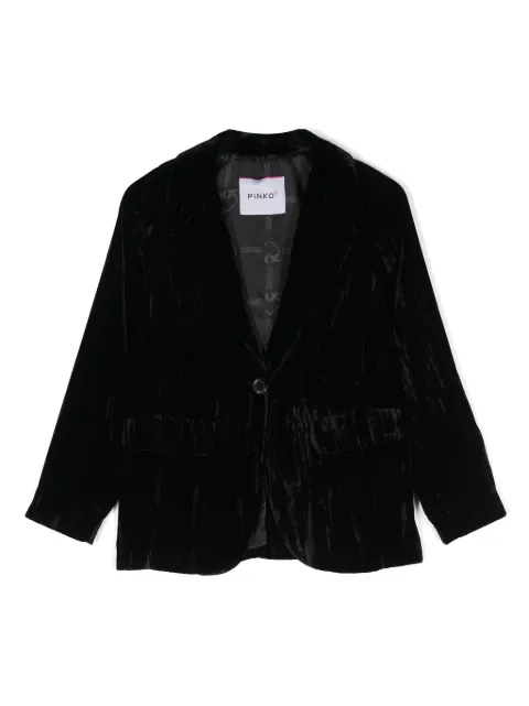 Pinko Kids single-breasted velvet blazer 