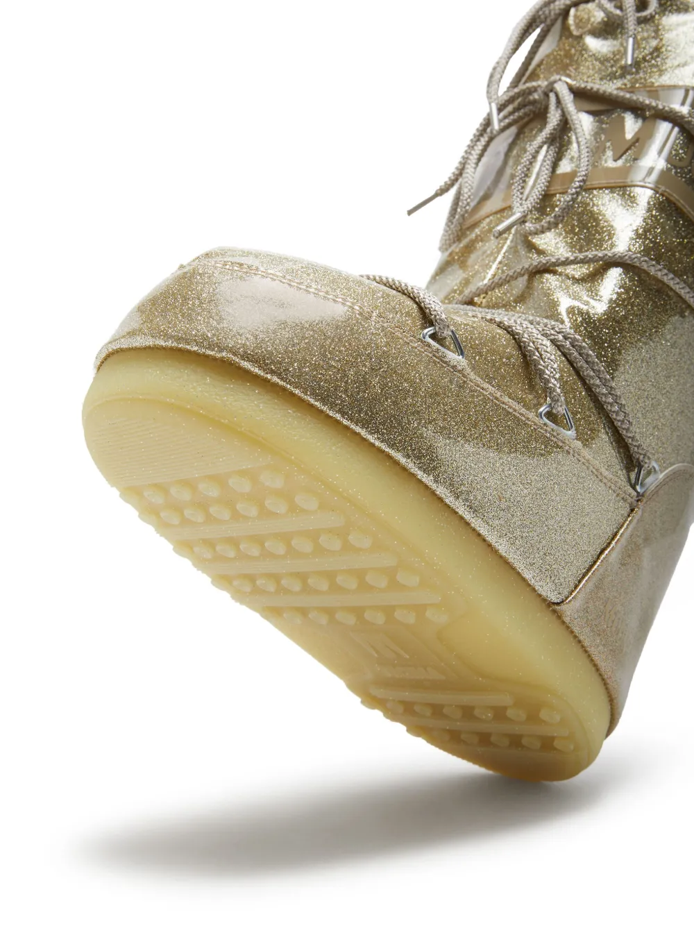 Moon Boot Logo-print Glitter-detailing Boots In Gold