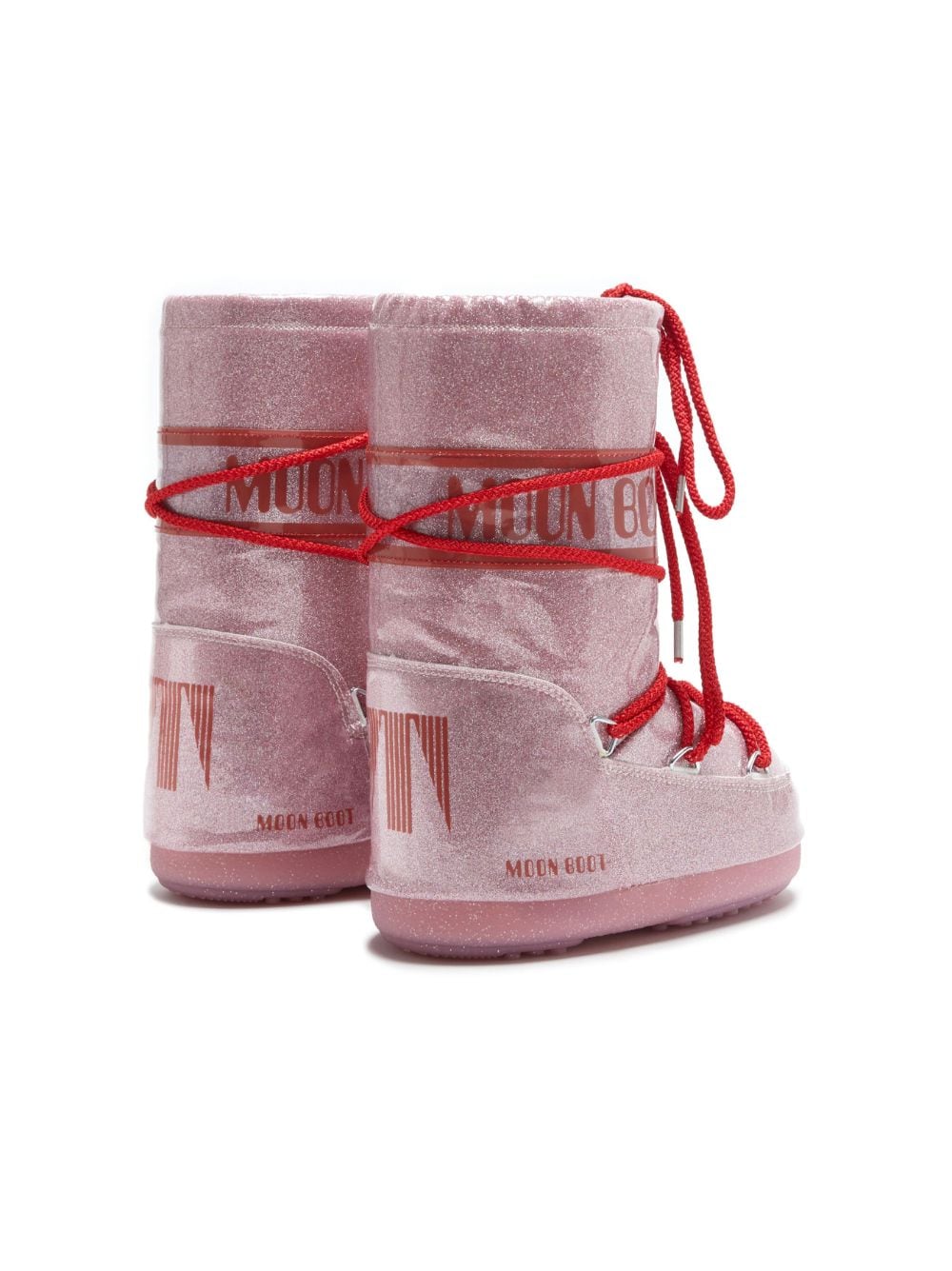 Shop Moon Boot Icon Junior Glitter Snow Boots In Pink