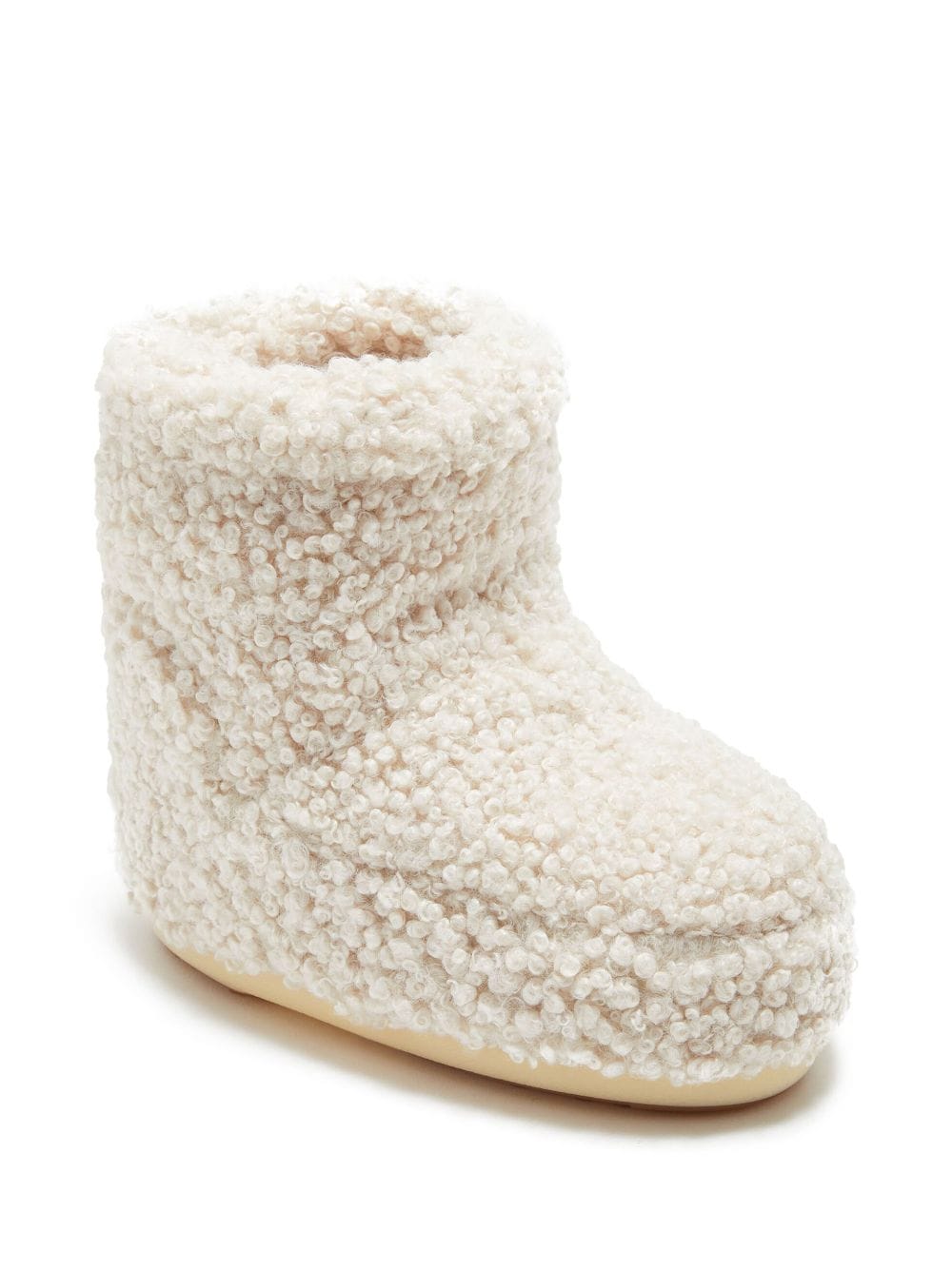Shop Moon Boot Icon Low Faux-shearling Boots In Neutrals