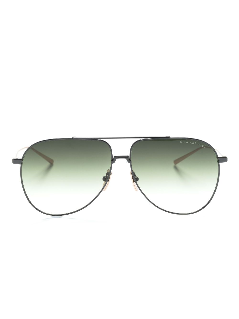 Dita Eyewear Logo-print Round-frame Sunglasses In 金色