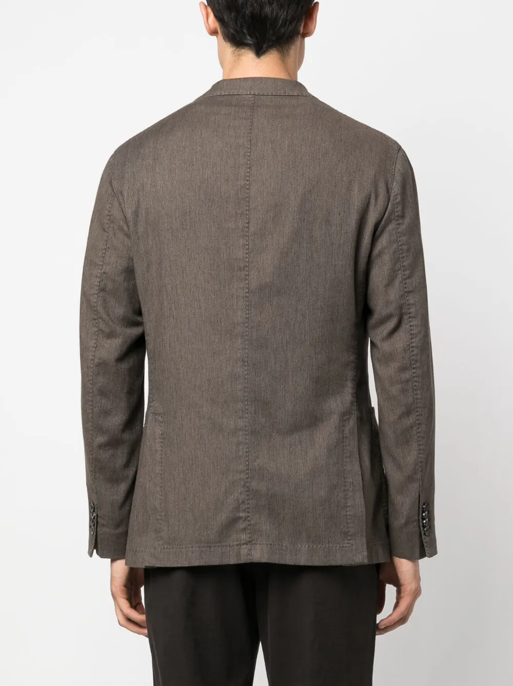 Boglioli Notched-lapels Single-breasted Blazer In Brown